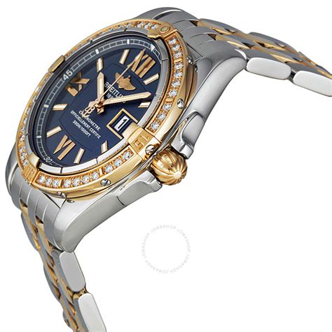 breitling cockpit two tone blue|breitling cockpit chrono.